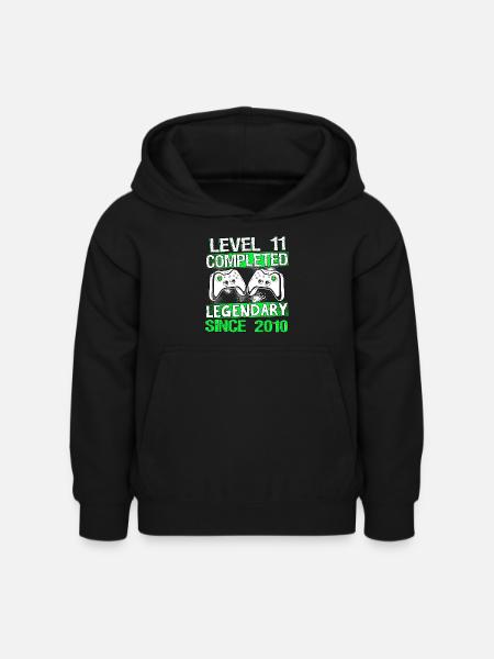 Børn Niveau 11 År Gaming Fødselsdag Gamer - Hoodie til børn - sort