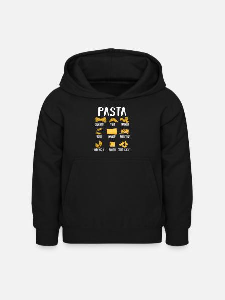 Pasta - Kinder Hoodie - Schwarz