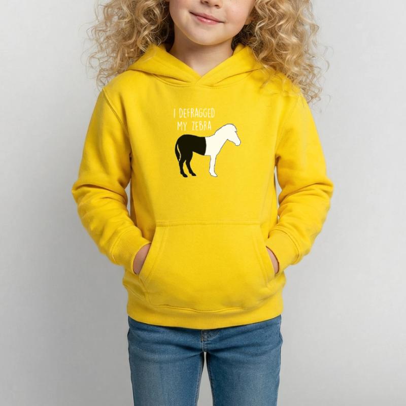 I defragged my Zebra Coder Informatiker Hacker Kinder Hoodie