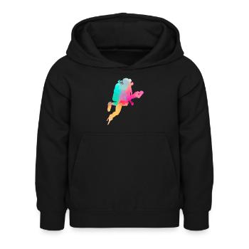 Scuba Diving Watercolor Diver - Sweat à capuche Enfant - noir - Devant - AI Model Kid Female (0cm)