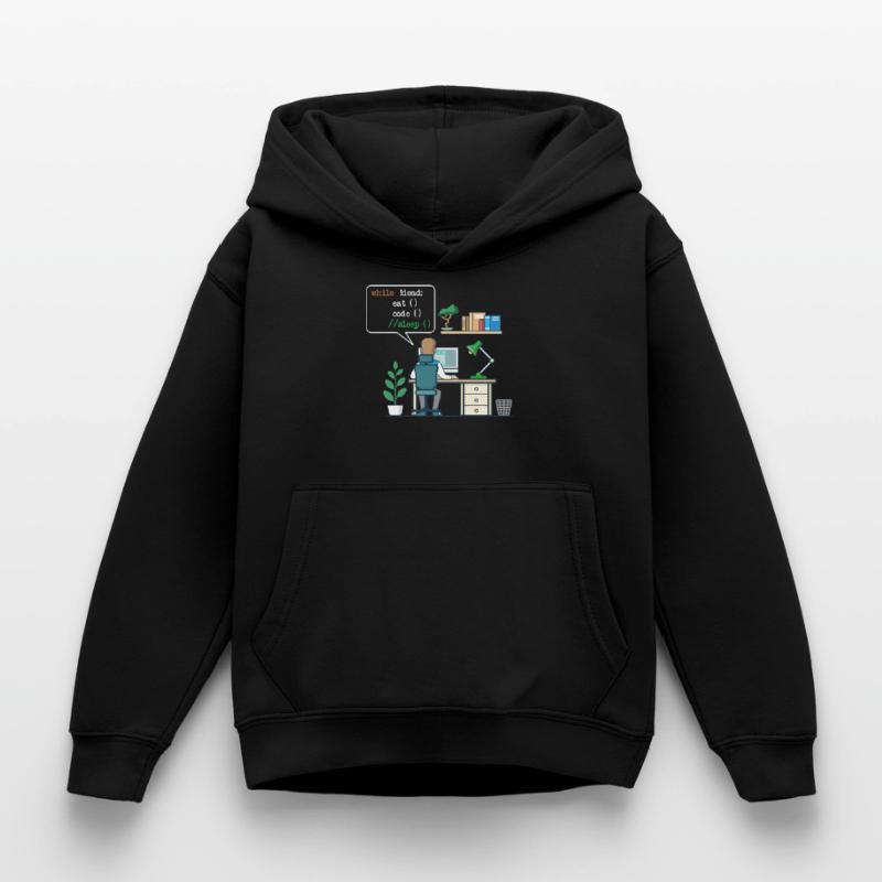 Eat Code Sleep | Funny Coder Programmer Kids Hoodie