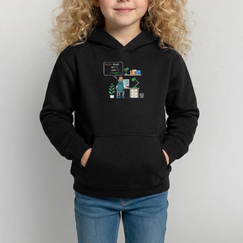 Eat Code Sleep | Funny Coder Programmer Kids Hoodie