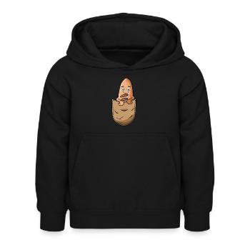 Brot - Kinder Hoodie - Schwarz - Vorne - AI Model Kid Female (0cm)