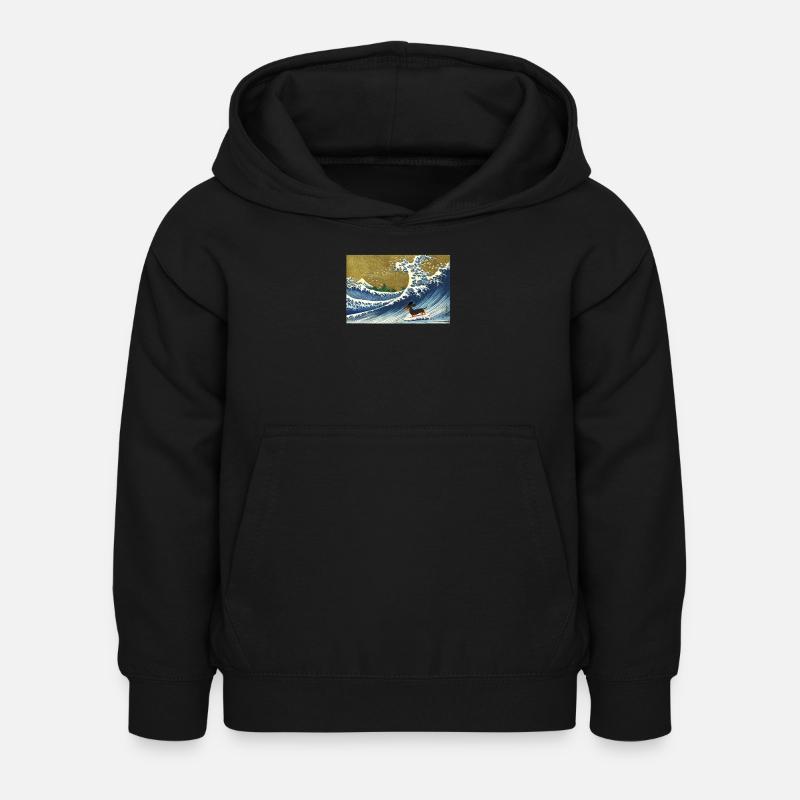 Teckel noir - Sweat à capuche Enfant - noir