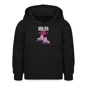 Inline Skates Inline Skating Inline Skater - Kinder Hoodie - Schwarz - Vorne - AI Model Kid Female (0cm)