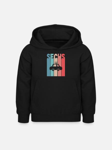 6 Jahre Polizeiauto Polizei - Kinder Hoodie - Schwarz