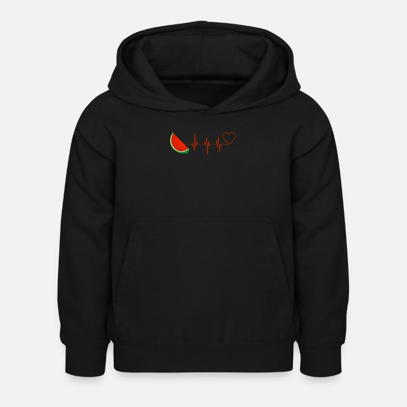 Pastèque - Sweat à capuche Enfant - noir