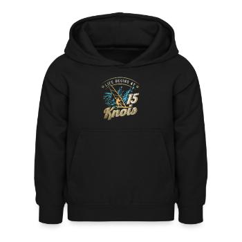 Windsurfer Surfer Windsurfing Cadeau - Sweat à capuche Enfant - noir - Devant - AI Model Kid Female (0cm)