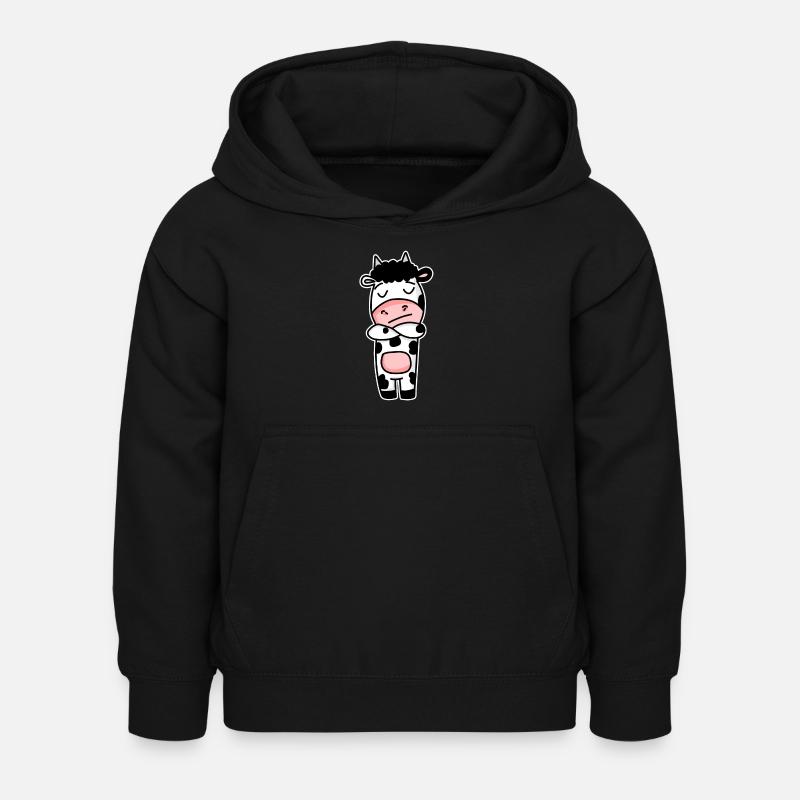 Vache - Sweat à capuche Enfant - noir