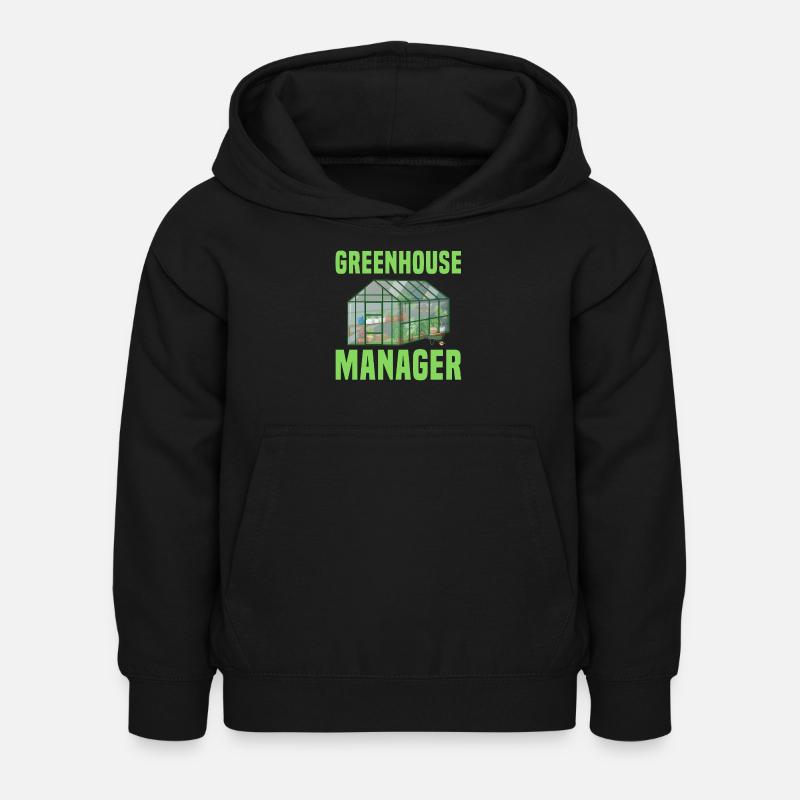 Gewächshaus Manager - Kinder Hoodie - Schwarz