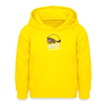Marder Flüsterer - Kinder Hoodie - Gelb - Vorne - AI Model Kid Female (0cm)