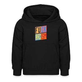 Anti Rassismus - Kinder Hoodie - Schwarz - Vorne - AI Model Kid Female (0cm)