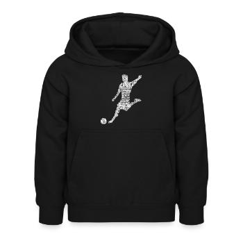 Fußballer Fußball Kinder Jungen Herren - Kinder Hoodie - Schwarz - Vorne - AI Model Kid Female (0cm)