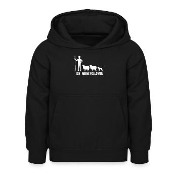 Ich und meine Follower Landwirt Schaf Schafe - Kinder Hoodie - Schwarz - Vorne - AI Model Kid Female (0cm)