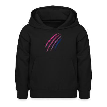 Bisexual Bi Pride Flag Scratch - Kids Hoodie - black - Front - AI Model Kid Female (0cm)