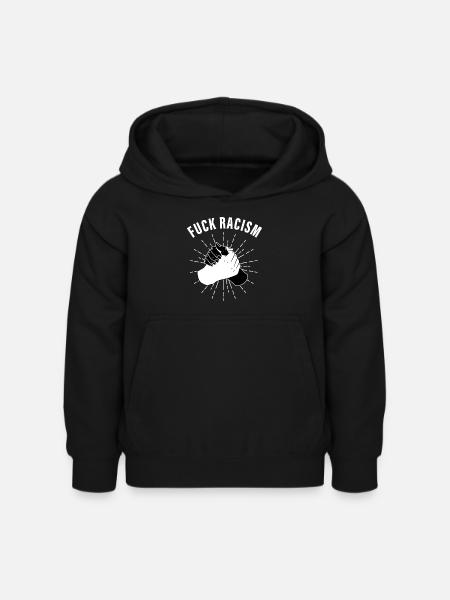 Anti Rassismus - Kinder Hoodie - Schwarz