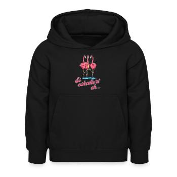Es eskaliert eh… - Kinder Hoodie - Schwarz - Vorne - AI Model Kid Female (0cm)