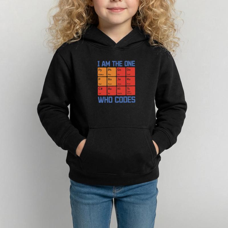 I Am The One Who Codes Programming Programmer Nerd Kinder Hoodie