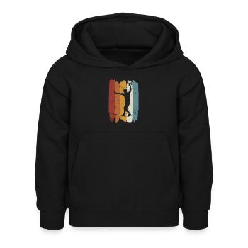 Slackline rétro vintage - Sweat à capuche Enfant - noir - Devant - AI Model Kid Female (0cm)