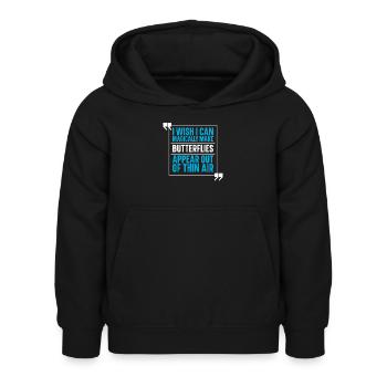 Papillon - Sweat à capuche Enfant - noir - Devant - AI Model Kid Female (0cm)