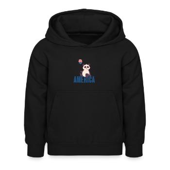 Panda America 4th of July Independence Day Freedom - Kinder Hoodie - Schwarz - Vorne - AI Model Kid Female (0cm)