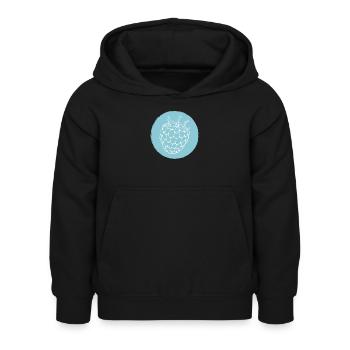 Himbeere Brombeere - Kinder Hoodie - Schwarz - Vorne - AI Model Kid Female (0cm)