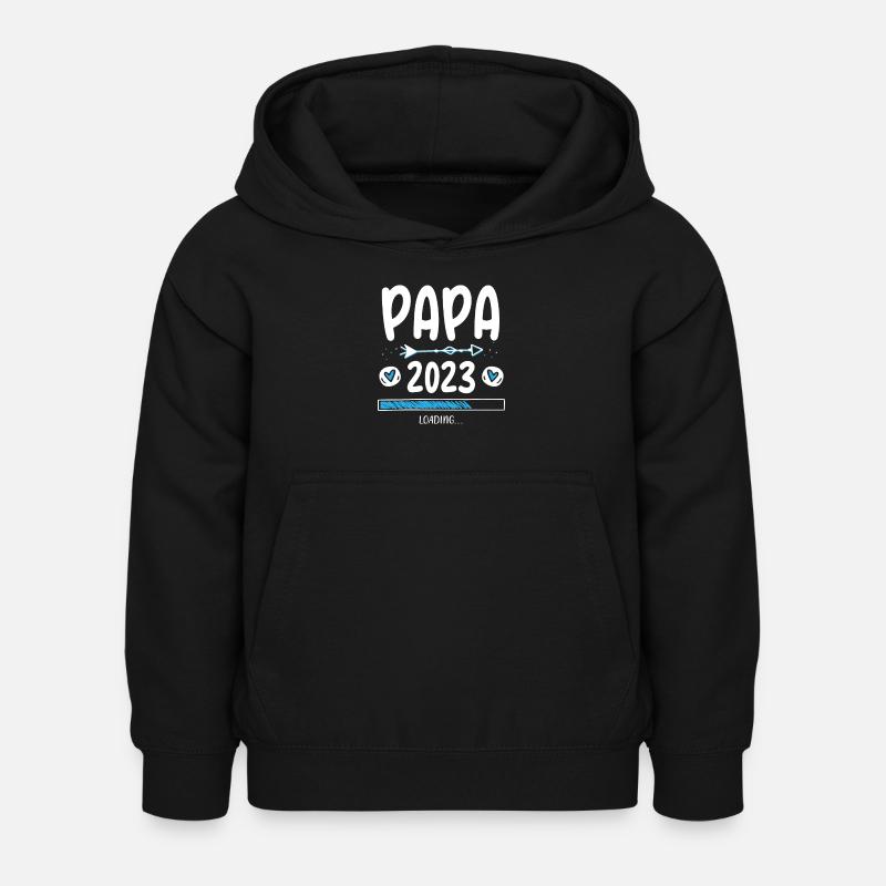 Papa 2023 Loading - Kinder Hoodie - Schwarz