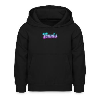 Tennis - Sweat à capuche Enfant - noir - Devant - AI Model Kid Female (0cm)