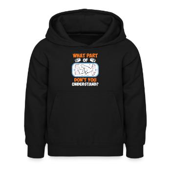 Tactiques de hockey sur glace Hockey sur glace Hockey sur glace - Sweat à capuche Enfant - noir - Devant - AI Model Kid Female (0cm)