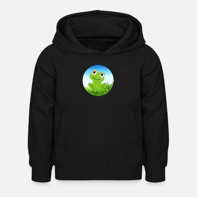 Grenouille - Sweat à capuche Enfant - noir