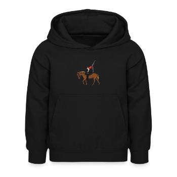 Voltigieren - Kinder Hoodie - Schwarz - Vorne - AI Model Kid Female (0cm)