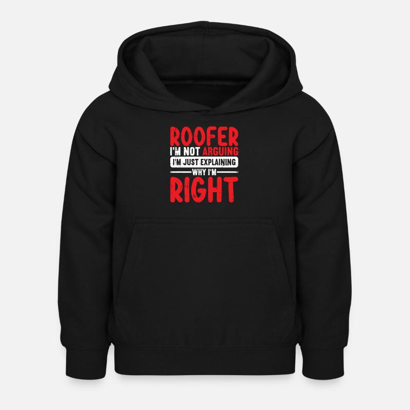 Bauarbeiter Dachdecker Geschenkidee - Kinder Hoodie - Schwarz