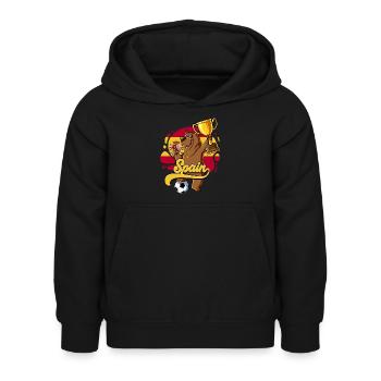 Spanien Fußball - Kinder Hoodie - Schwarz - Vorne - AI Model Kid Female (0cm)