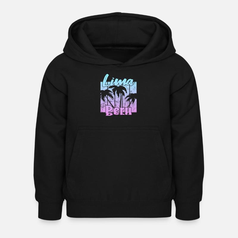 Lima Peru - Kinder Hoodie - Schwarz