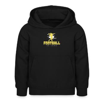 football - Kinder Hoodie - Schwarz - Vorne - AI Model Kid Female (0cm)