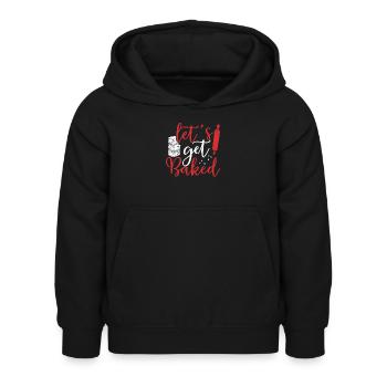 Cuisons au four - Sweat à capuche Enfant - noir - Devant - AI Model Kid Female (0cm)