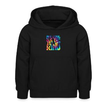 Hippie Peace Flower Power Amour Paix Cadeau - Sweat à capuche Enfant - noir - Devant - AI Model Kid Female (0cm)