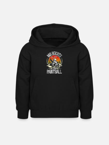 Paintball - Kinder Hoodie - Schwarz