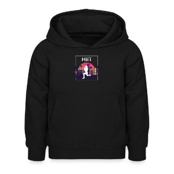 Kalifornien Palmen HIIT - Kinder Hoodie - Schwarz - Vorne - AI Model Kid Female (0cm)