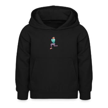 Retro HIIT - Kinder Hoodie - Schwarz - Vorne - AI Model Kid Female (0cm)