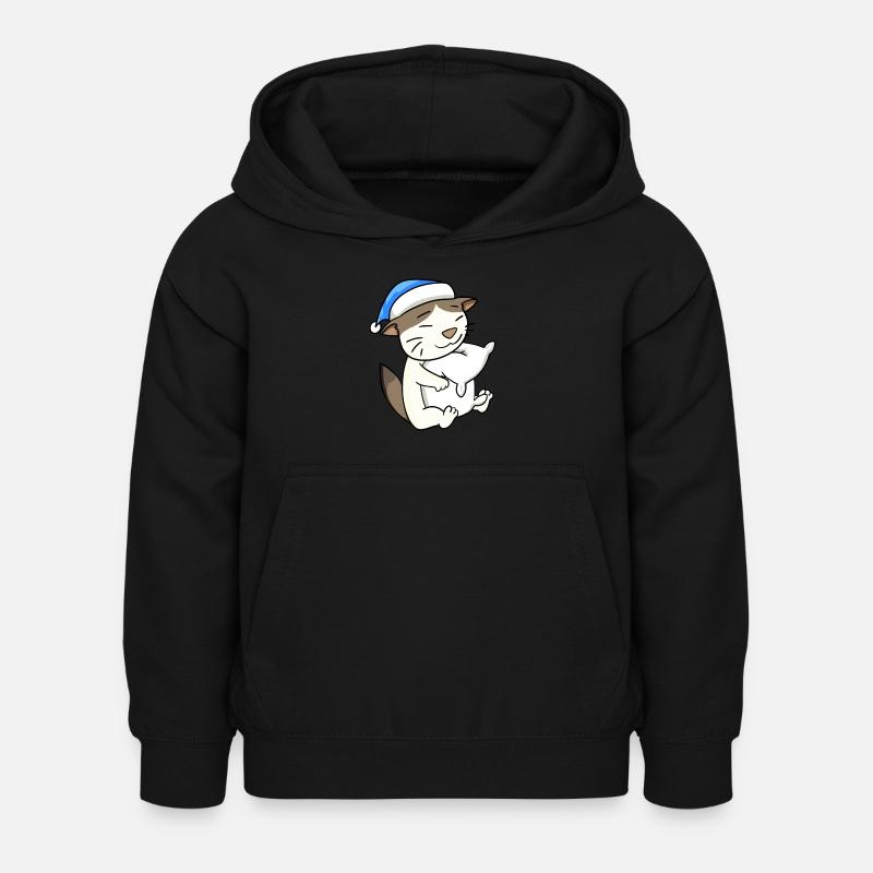 Chat race de chat RagaMuffin - Sweat à capuche Enfant - noir