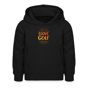 Ich liebe Golf - Kinder Hoodie - Schwarz - Vorne - AI Model Kid Female (0cm)