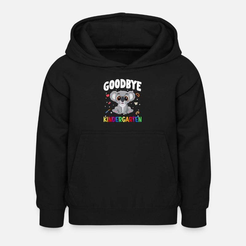 Goodbye Kindergarten Koala Einschulung Schule - Kinder Hoodie - Schwarz