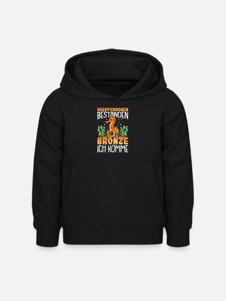 Seepferdchen bestanden - Kinder Hoodie - Schwarz