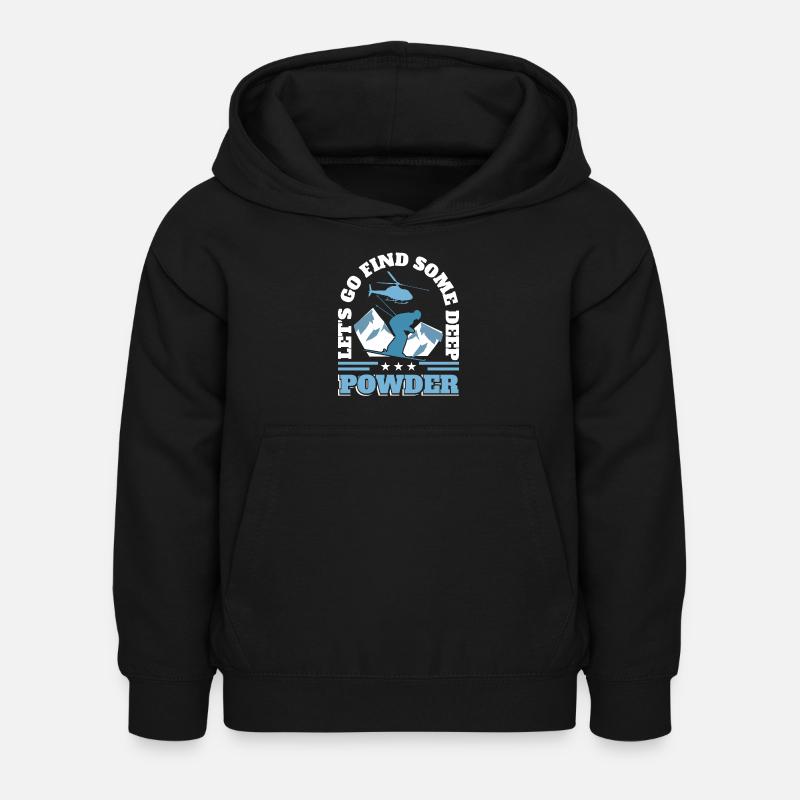 Héliski Héliski Hélicoptère Ski - Sweat à capuche Enfant - noir