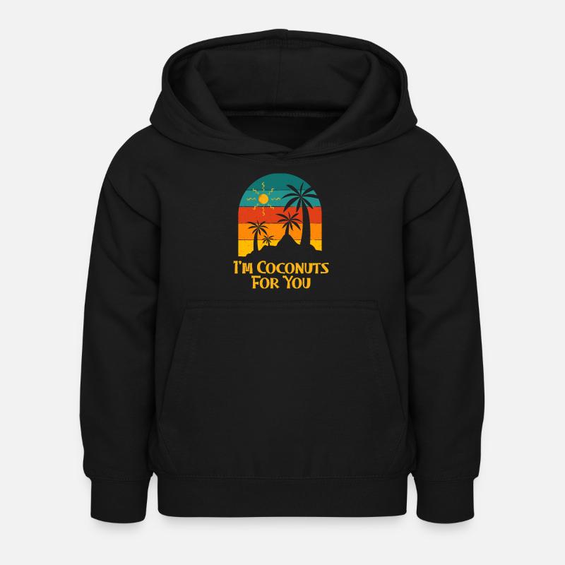I'm Coconuts For You Summer Couples Tropical - Kids Hoodie - black