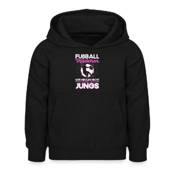 Fußball Mädchen Wir Heulen Nicht so Schnell wie - Kinder Hoodie - Schwarz - Vorne - AI Model Kid Female (0cm)