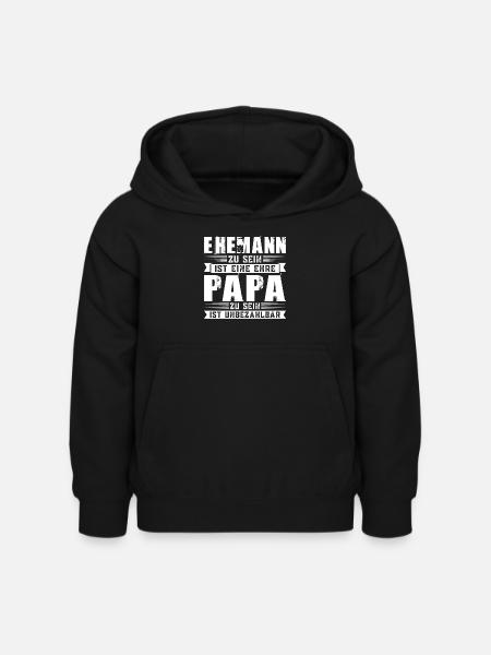 Ehemann Papa Ehemänner Geschenk - Kinder Hoodie - Schwarz