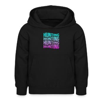 Chasser - Sweat à capuche Enfant - noir - Devant - AI Model Kid Female (0cm)