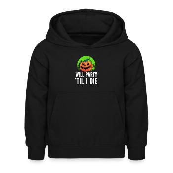 Halloween Kürbis - Kinder Hoodie - Schwarz - Vorne - AI Model Kid Female (0cm)